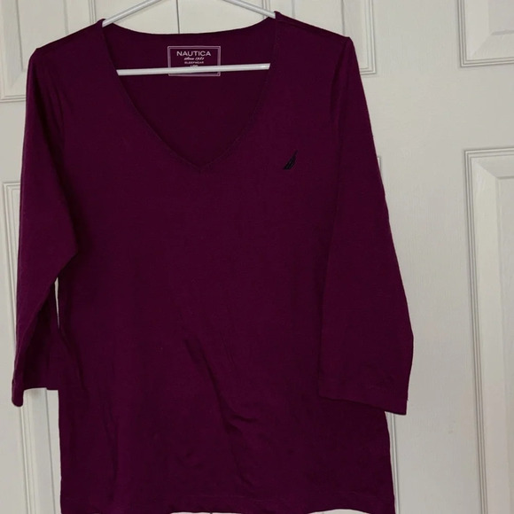 NAUTICA Sleepwear V neck Top Sz  Large - Picture 4 of 14